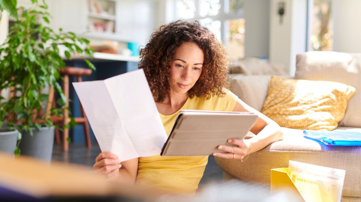 Woman Looking at her Tablet